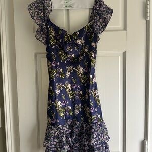 Forever 21 Purple Floral Wrap Dress